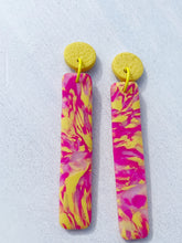 Load image into Gallery viewer, Pink marbled dangles #1
