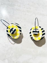 Load image into Gallery viewer, Gingham &amp; Stripes hoops
